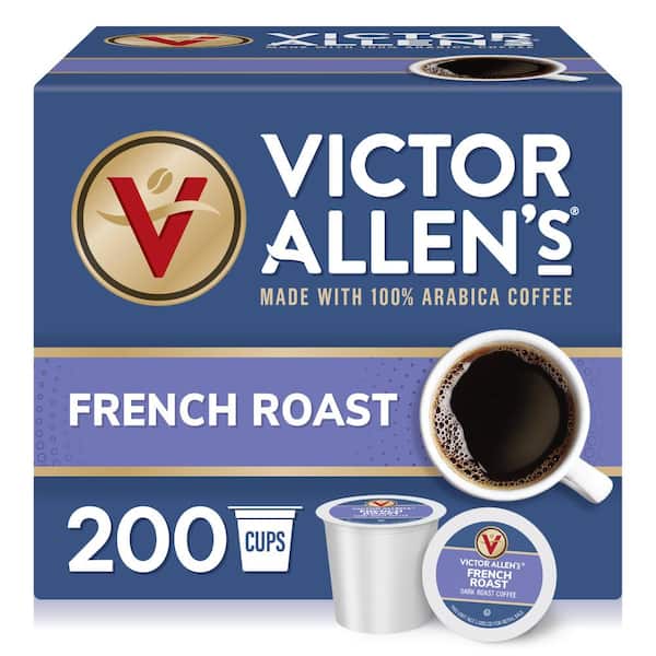 Victor Allen's French Roast Coffee Dark Roast Single Serve Coffee Pods for Keurig K-Cup Brewers (200 Count)