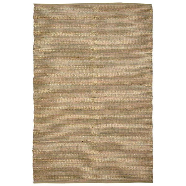 2 ft. x 3 ft. Blue Jute Striped Flatweave Handmade Area Rug