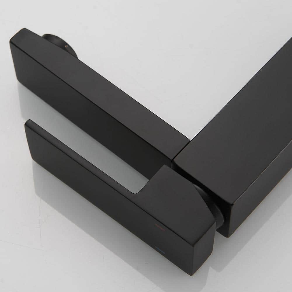 Matte Black Stainless Steel Single-Handle Bathroom Faucet