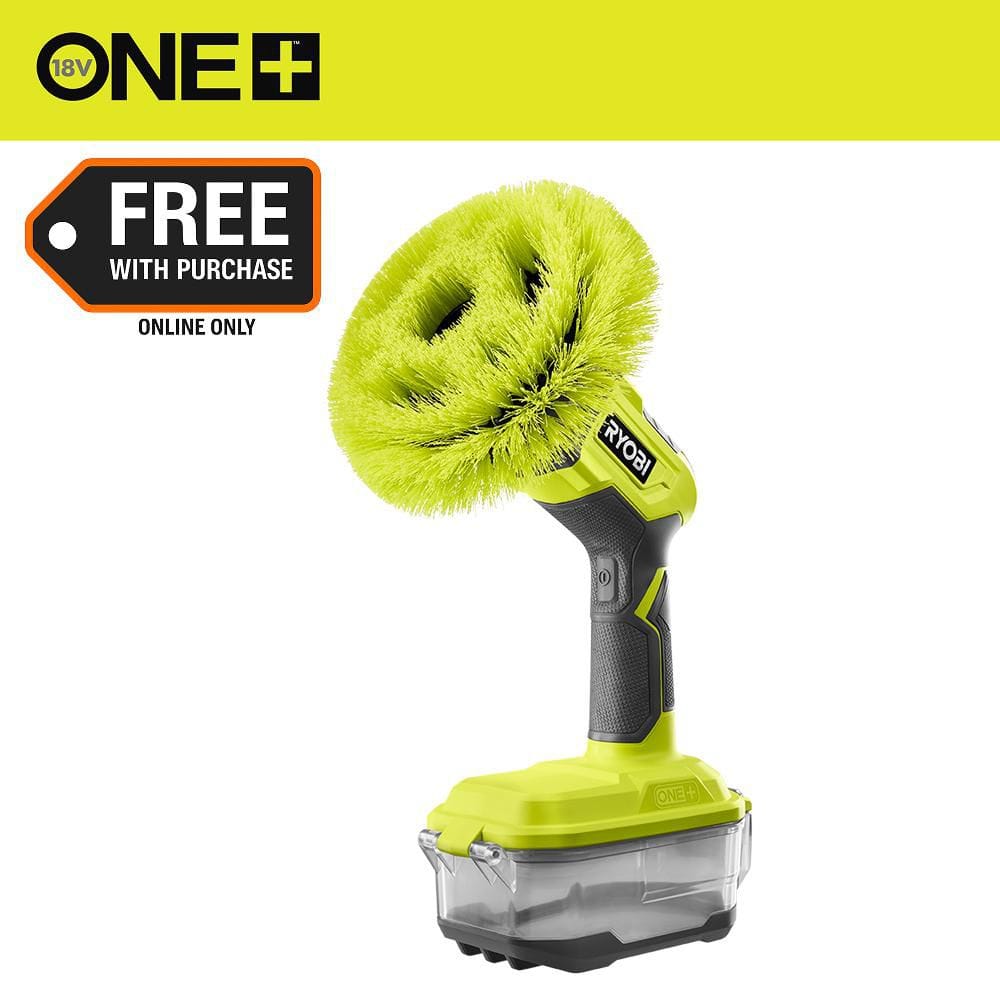 RYOBI ONE+ 18V Cordless Power/ Electric Spin Scrubber (Tool Only) P4510 ...