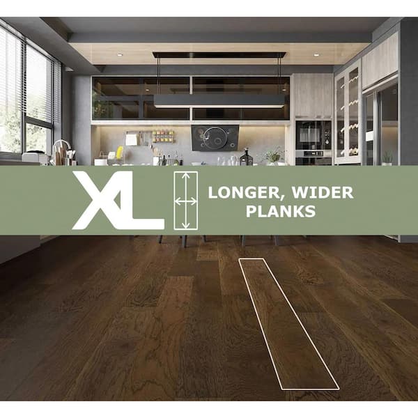 Onyx Euro Oak 3/8 in. T x 6.5 in. W Tongue and Groove Wire Brushed Engineered Hardwood Flooring (27 sq. ft. / Case)