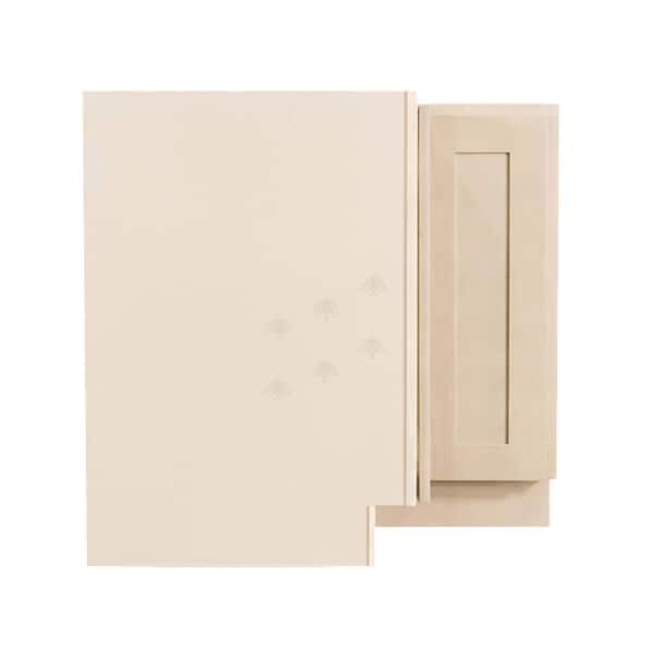 LIFEART CABINETRY Lancaster Shaker Assembled 36 in. x 34.5 in. x 24 in. Base Lazy Susan Cabinet in Stone Wash
