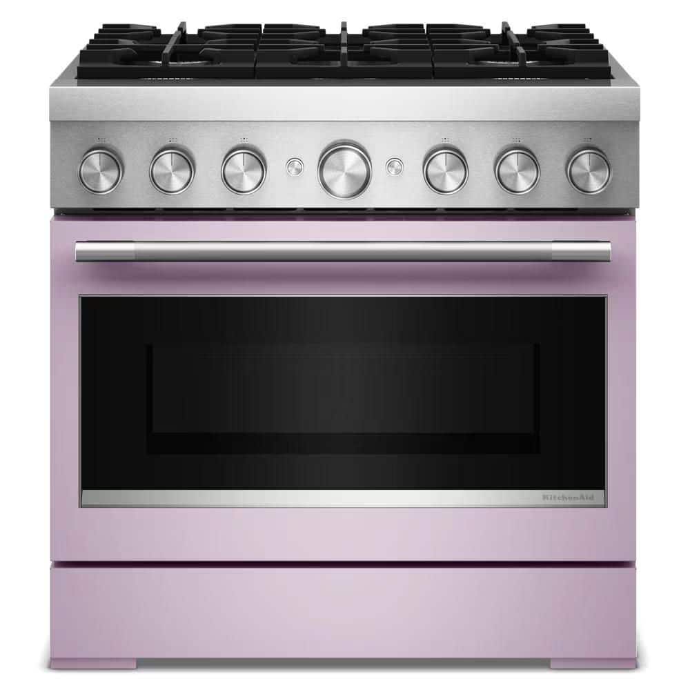 36 in. 6 Burners Freestanding Dual Fuel Range in Wildflower with No Preheat Air Fry Mode price history on PriceWatchPro