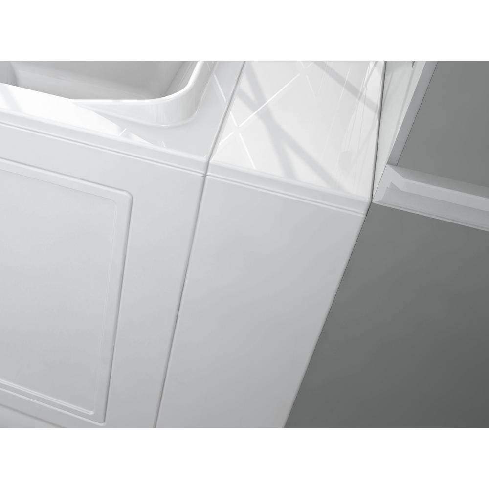 52'' x 32'' White Fiberglass Walk-in Whirlpool Bathtub