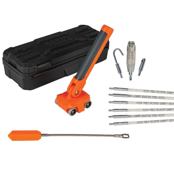Klein Tools 80051 Wire Puller Kit with 30-Foot Glow Fish Rod and Magnetic Wire Puller, 2 Piece