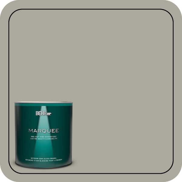BEHR MARQUEE 1 qt. #ECC-48-1 Winter Rye Semi-Gloss Enamel Interior Paint & Primer