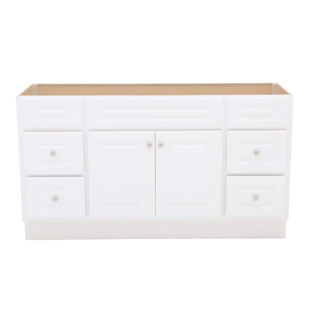 Glacier Bay Hampton 60 in. W x 21 in. D x 33.5 in. H Bath Vanity