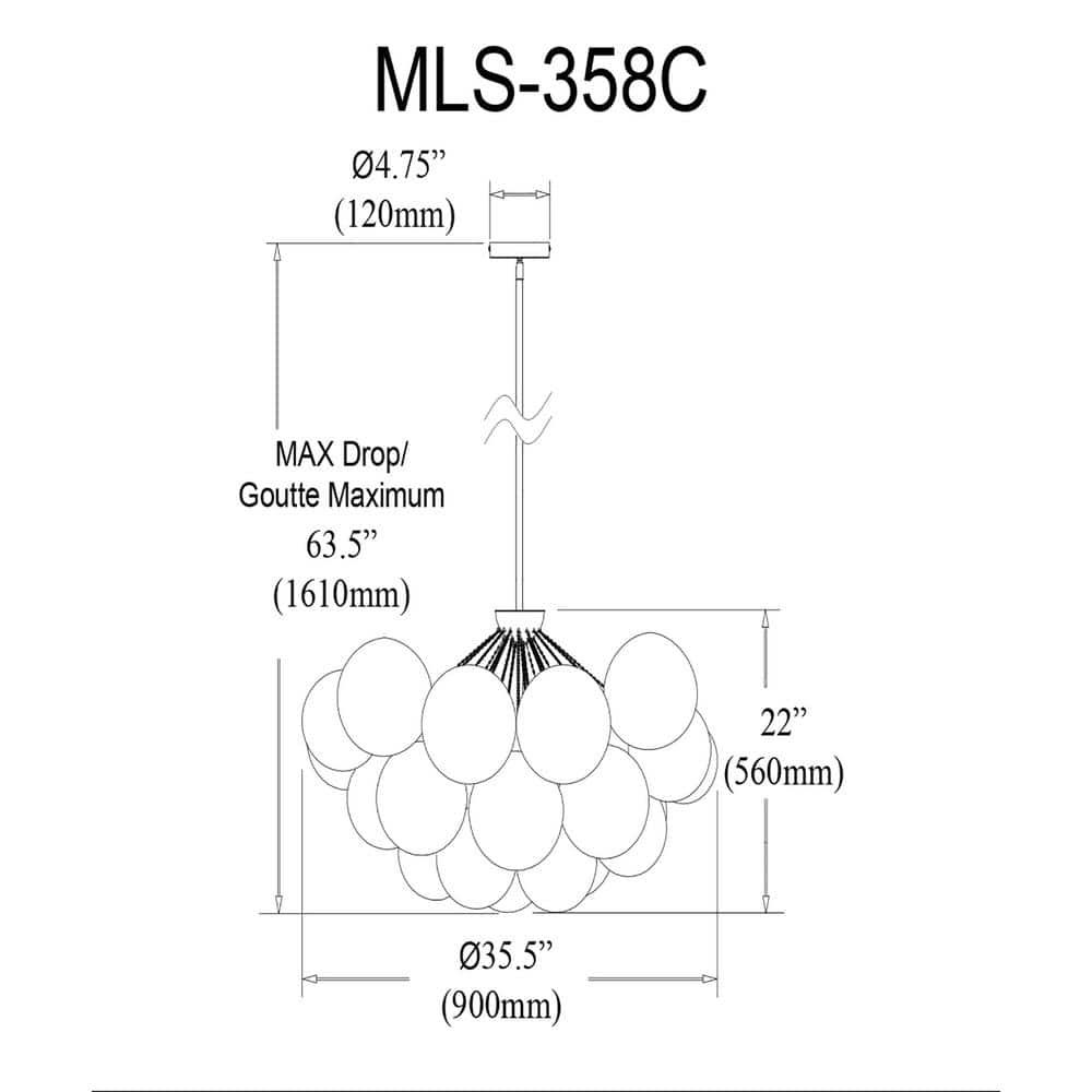 Miles 8-Light Polished Chrome Globe Chandelier with Frosted Glass