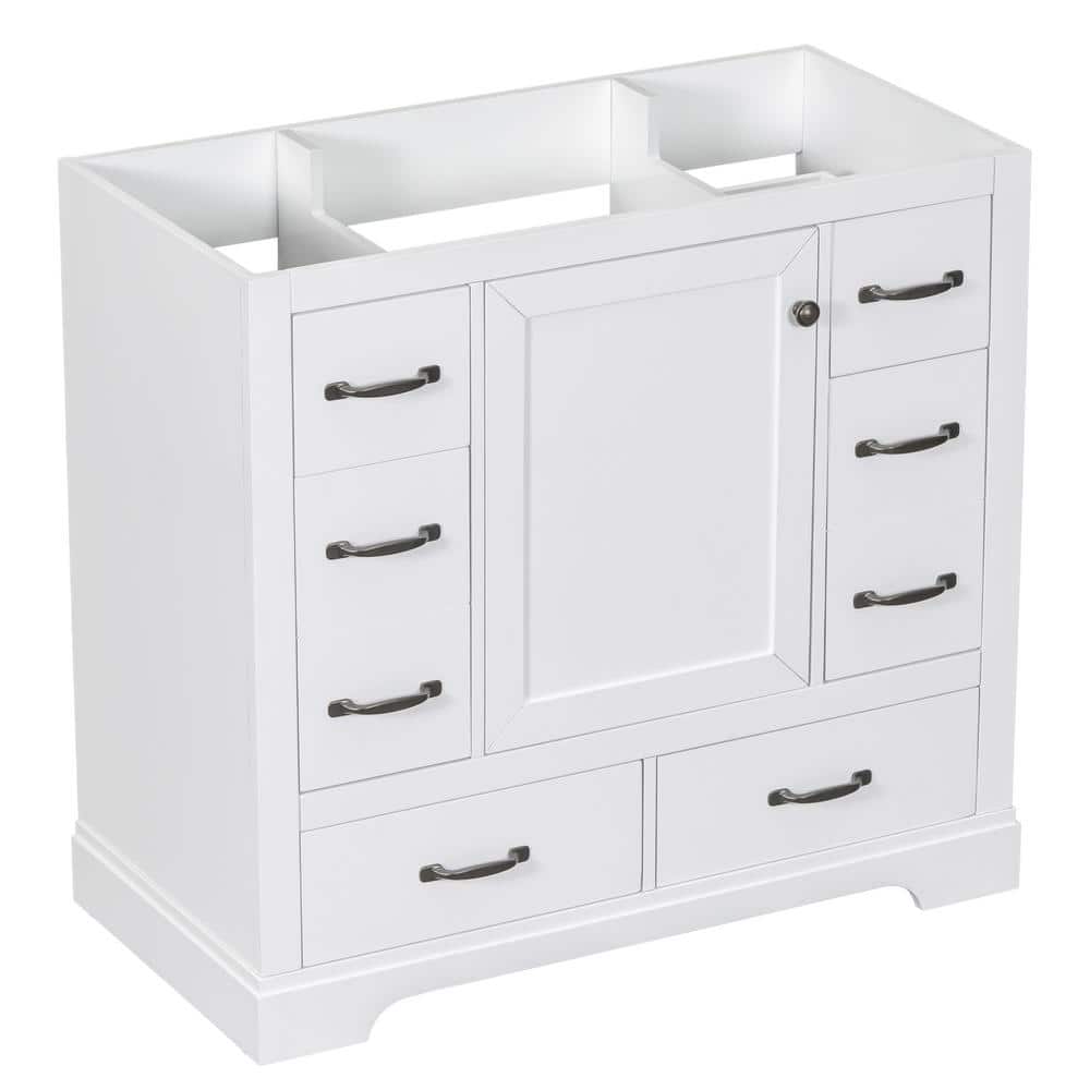 35.50 in. W x 17.90 in. D x 33.00 in. H Bath Vanity Cabinet without Top in 