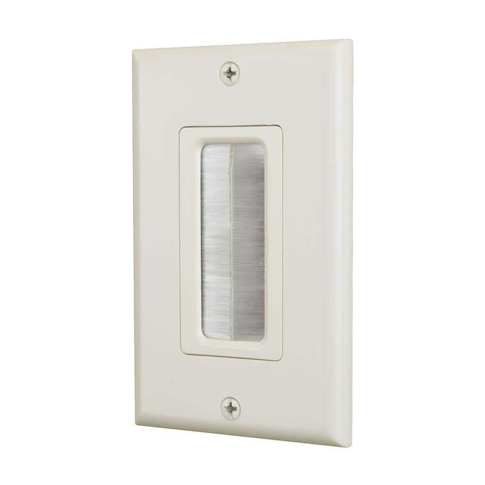 1-Gang Brush Plate, Light Almond