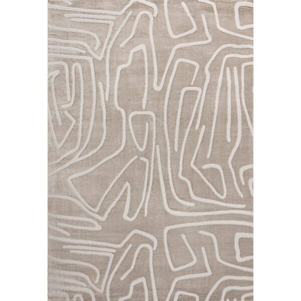 JONATHAN Y Alcina Modern Scandinavian Graphic Lines High-Low Beige ...