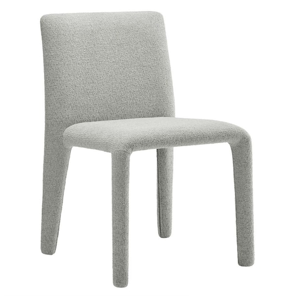 Rhodes Fully Upholstered Dining Chair in Dove Gray-Chenille Fabric Accent Chair for Living Room