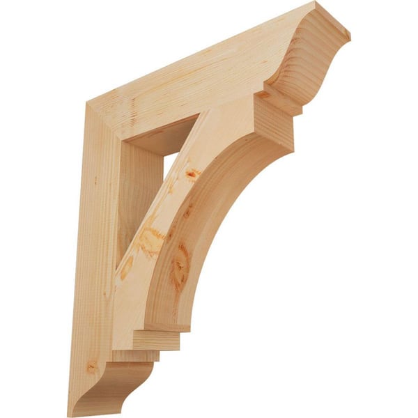 Ekena Millwork 5.5 in. x 32 in. x 28 in. Douglas Fir Imperial Traditional Smooth Bracket