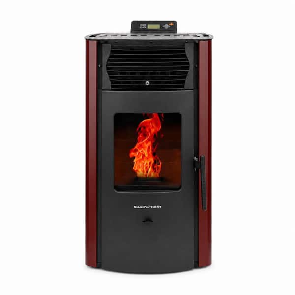 2,200 sq. ft. Pellet Stove with a 47 lbs. Hopper in Burgundy