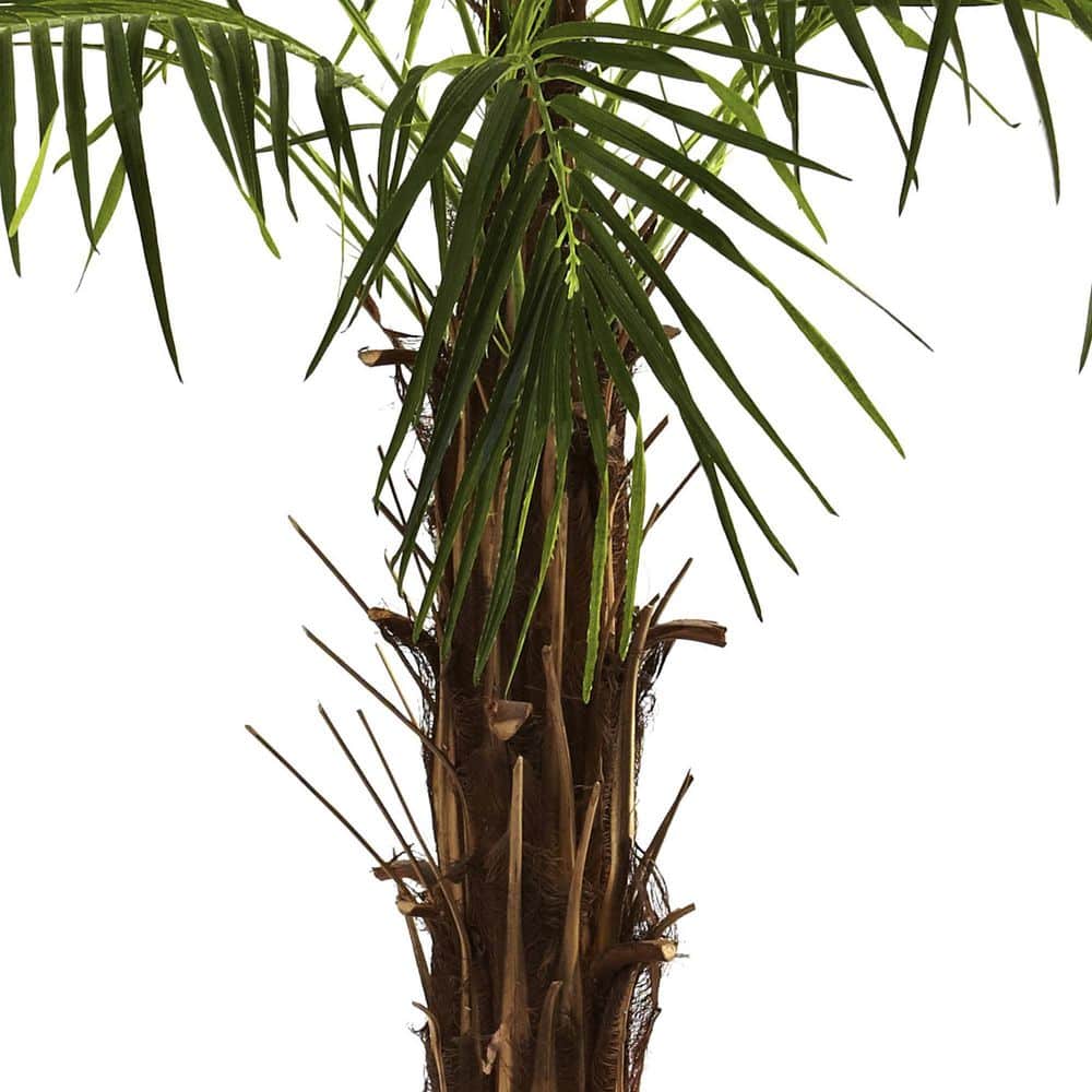 Green 6-ft Faux Palm Tree in Black Pot