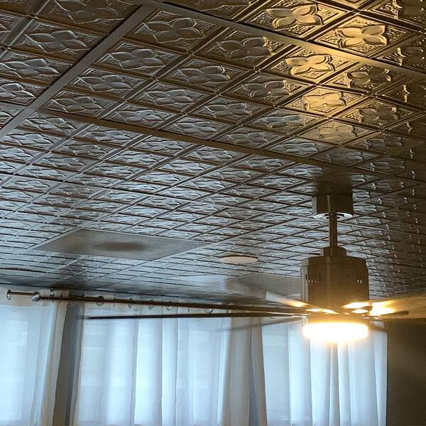 Shanko SKPC302 Gn 24x24 N 6 Lilac Staped Etal Nail Up Tin Ceiling