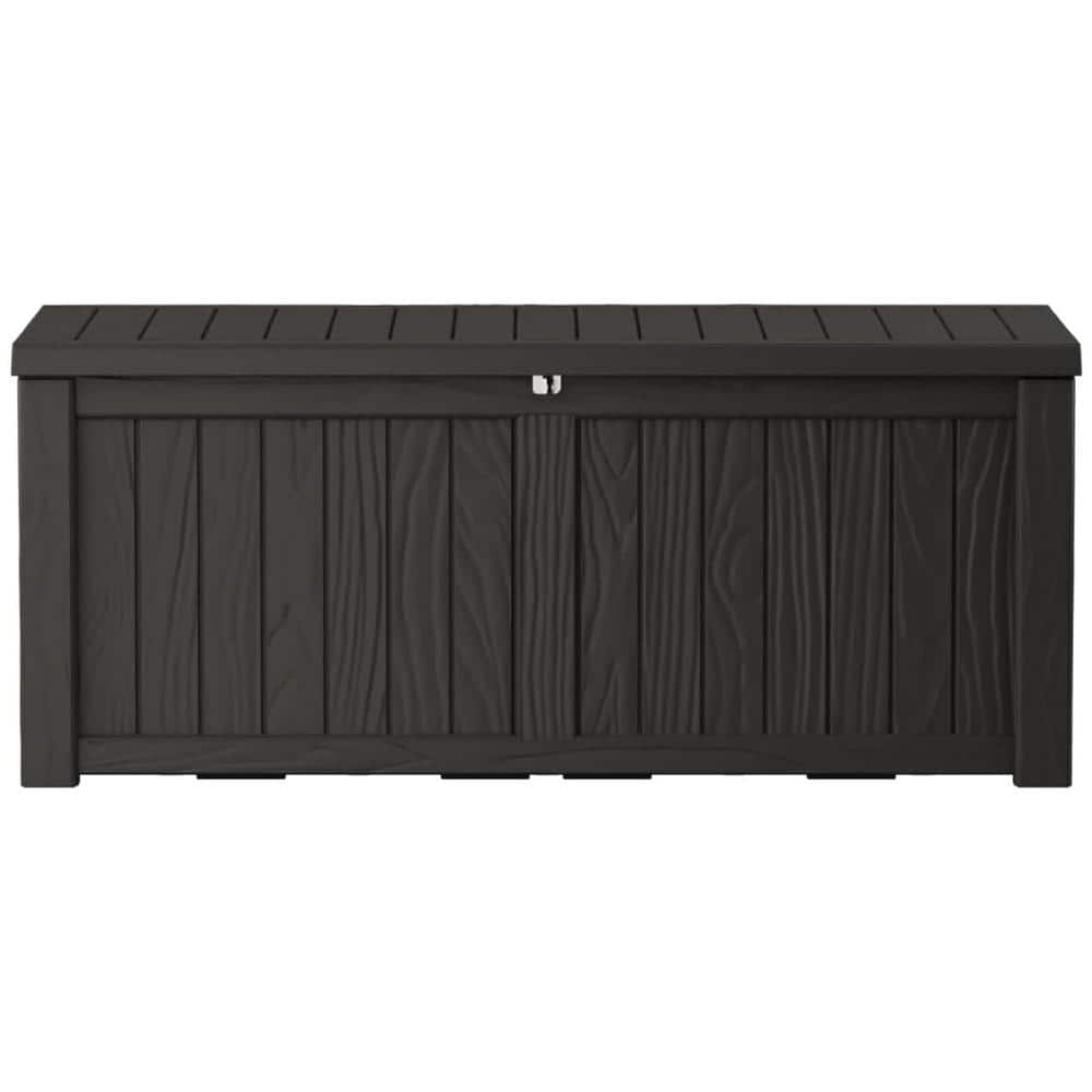 120 Gal. Large Black Lockable Resin Deck Box