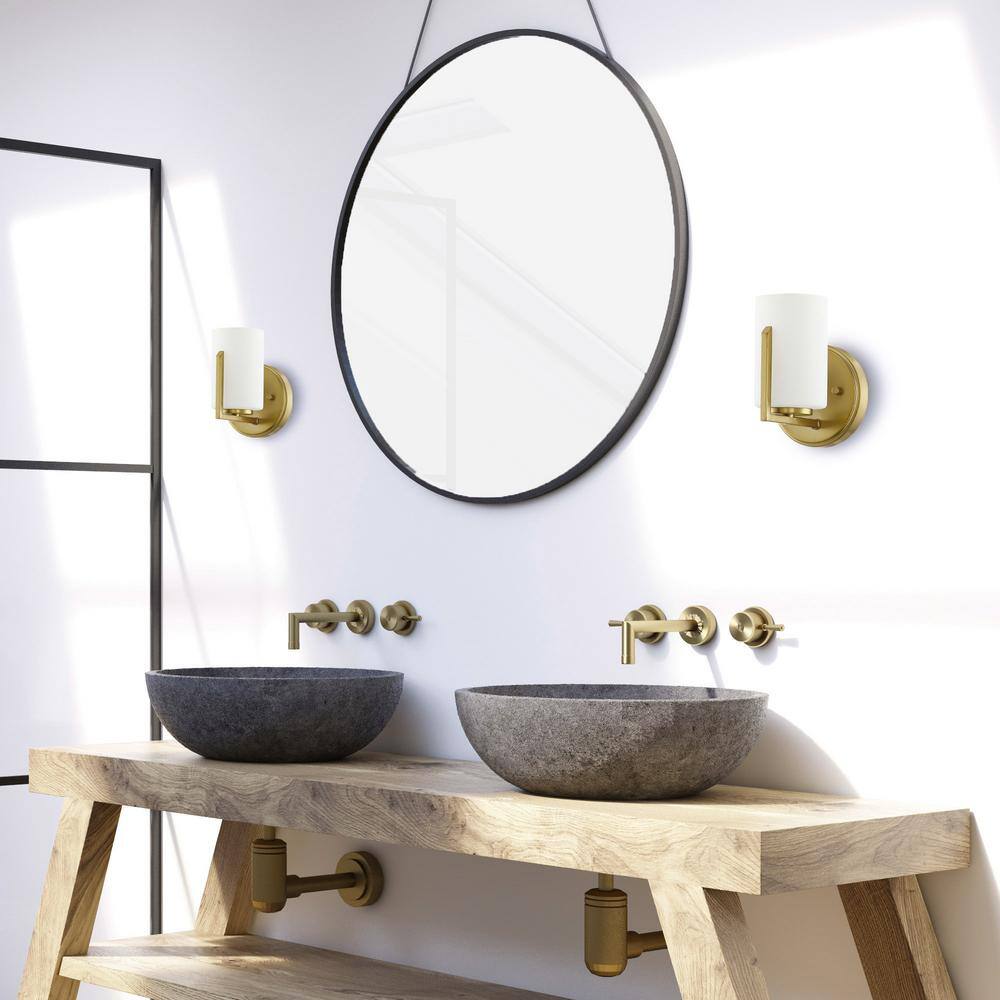 Elara Brushed Gold Dimmable Wall Sconce