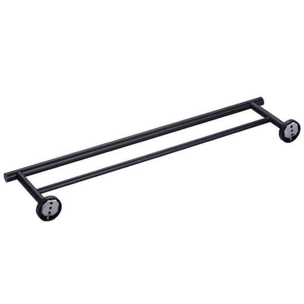 1-Pack 36 in. Wall Mounted Double Towel Bar Bath Hardware Accessory in Oil Rubbed Bronze