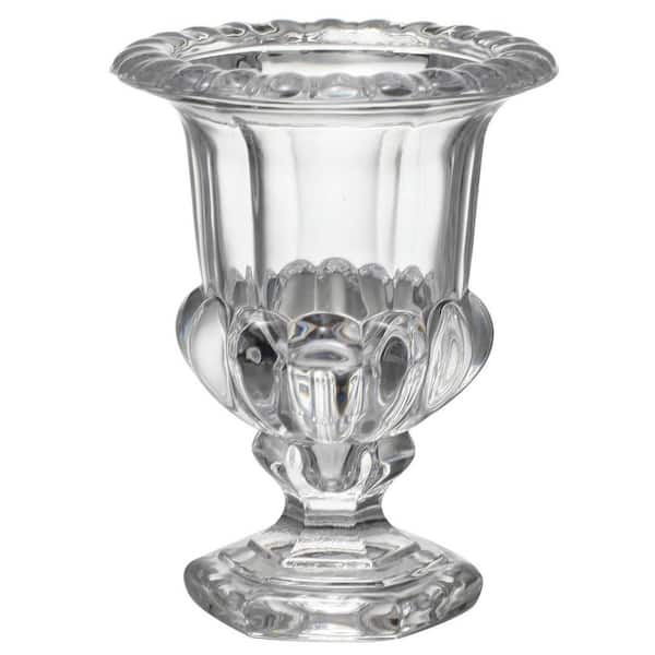 5.9 in. Clear Glass Flared Decorative Vase