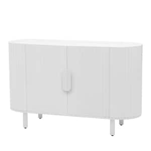 U-Style 47.8 in. W x 16.50 in. D x 30.00 in. H White Linen Cabinet with Adjustable Shelves