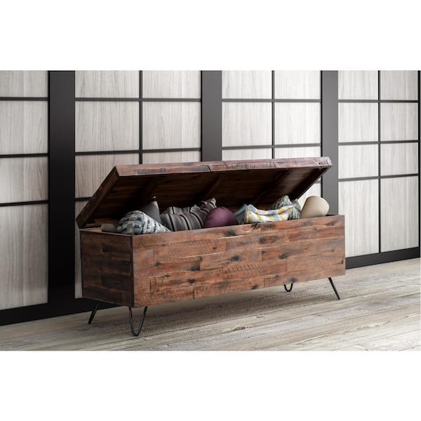Crawford & Burke Rapone Brown Storage Bench