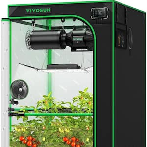 3 ft. x 3 ft. P336 Black Plus Smart Grow Tent Kit with 200W LED Grow Light and Enhanced Ventilation System