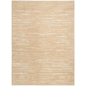 Casual Taupe 7 ft. x 9 ft. Abstract Contemporary Area Rug