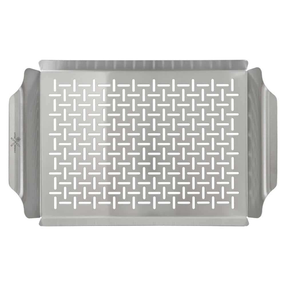 Large Stainless Steel Grill Pan with High Sidewalls