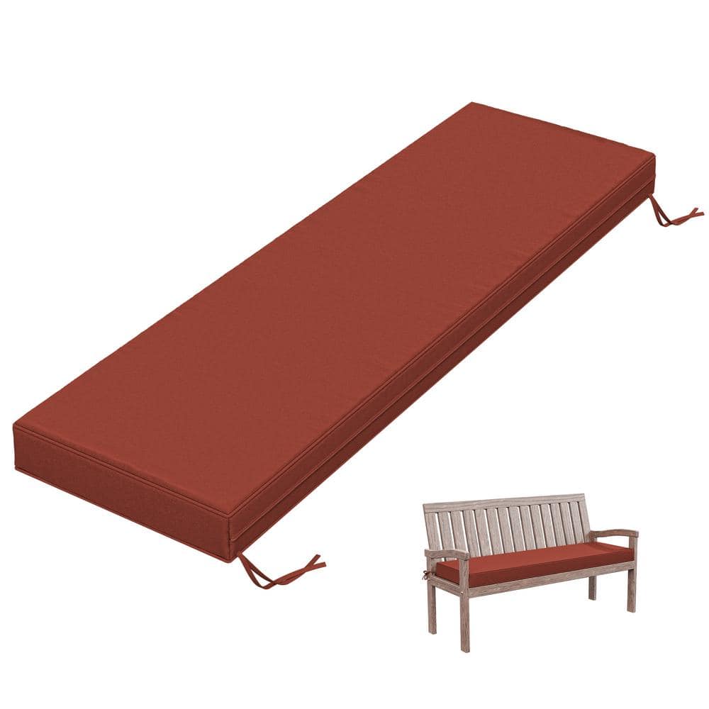 48 in. x 18 in. x 3.5 in. Rectangular Outdoor Porch Swing Bench Cushion Terra Red price history on PriceWatchPro