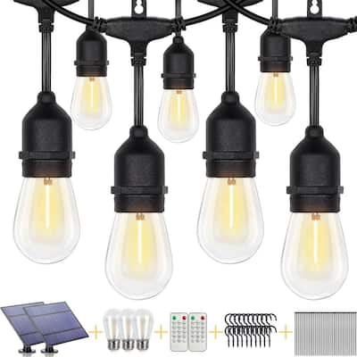 Newhouse Lighting LED Outdoor 50 ft. Plug-In Globe Bulb String Light with  25 Sockets and 100-Watt Dimmer, Remote Control and 2 Extra Bulbs  PSTRINGLEDDIM - The Home Depot