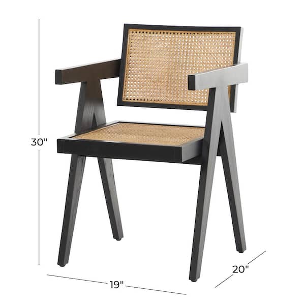 Litton Lane Light Brown Woven Rope Wood Outdoor Dining Chair with Polyester  Cushions and Slender Tapered Legs (2- Pack) 77406 - The Home Depot