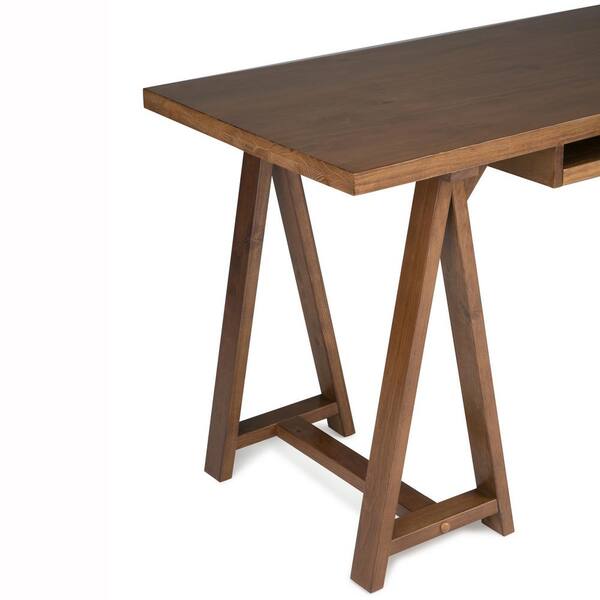 Simpli Home Sawhorse Solid Wood Modern Industrial 60 in Simpli Home Sawhorse Solid Wood Modern Industrial 60 in