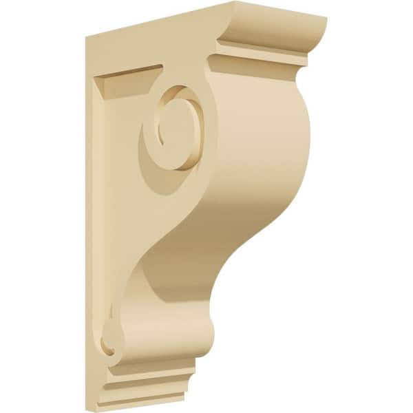 Ekena Millwork Standard Scroll 3 in. W x 10 in. H x 6 in. D Signature Urethane Polyurethane Corbel