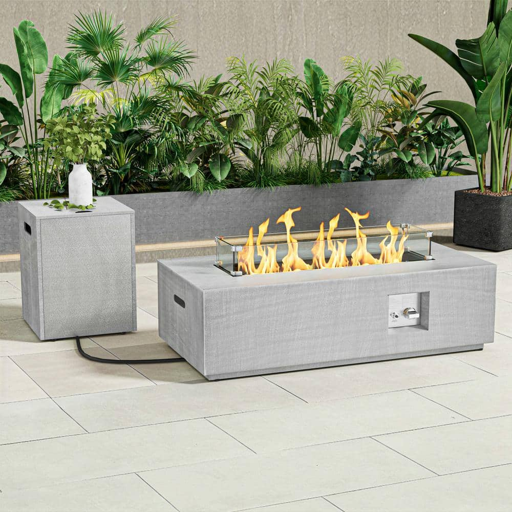 Reviews for eVita 42 in. 50,000 BTU Outdoor Fire Pit Propane Gas Fire ...