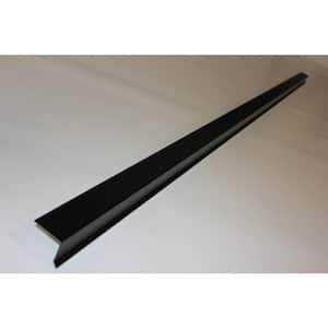 Dec-Clad PVC Galvanized Drip Black 2 in. x 1.5 in. x 1/2 in. x 1/2 in. x 8 Ft.