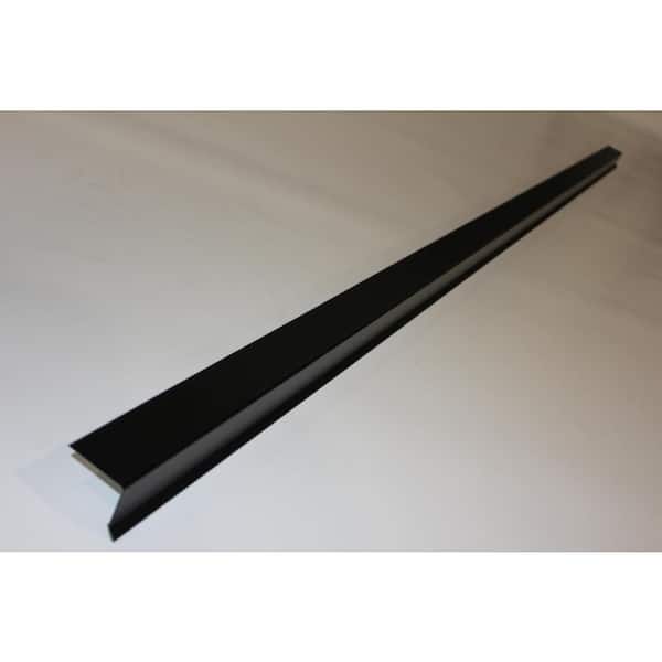 Dec-Tec Dec-Clad PVC Galvanized Drip Black 2 in. x 1.5 in. x 1/2 in. x 1/2 in. x 8 Ft.