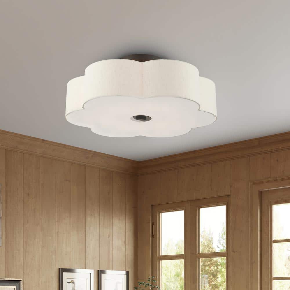 Solstice English Bronze 6-Light Indoor/Outdoor Semi-Flush Mount
