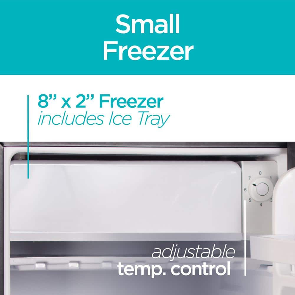 Black 2.5 Cu Ft Compact Refrigerator with Freezer