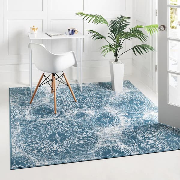 Sofia Grand Blue 8' 0 x 8' 0 Square Rug