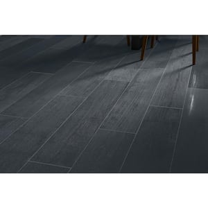 Yakedo Navy 7.76 in. x 46.89 in. Matte Porcelain Wood Look Floor and Wall Tile (10.18 sq. ft./Case)