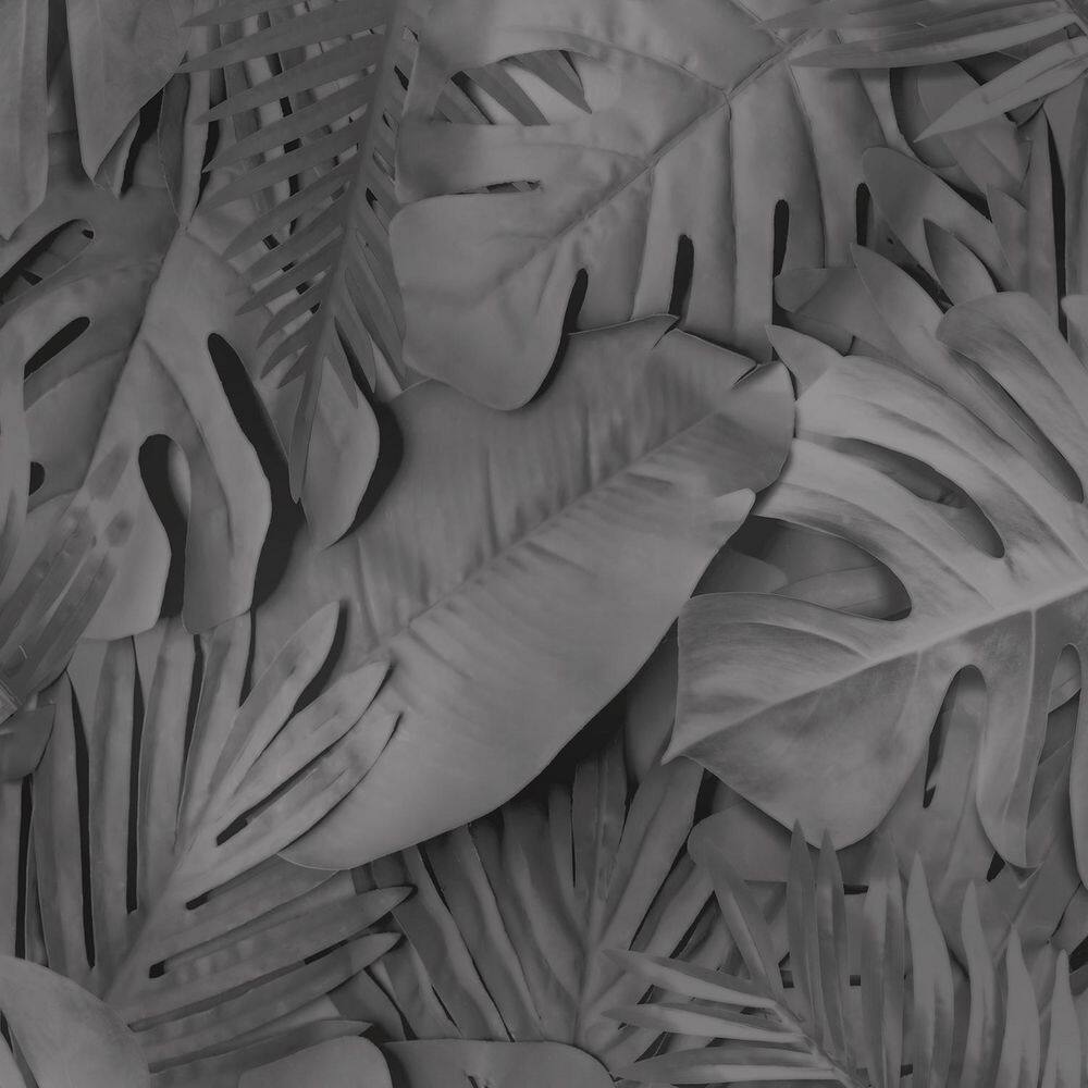 Large Photoreal Tropical Leaves Black Wallpaper Sample price history on PriceWatchPro