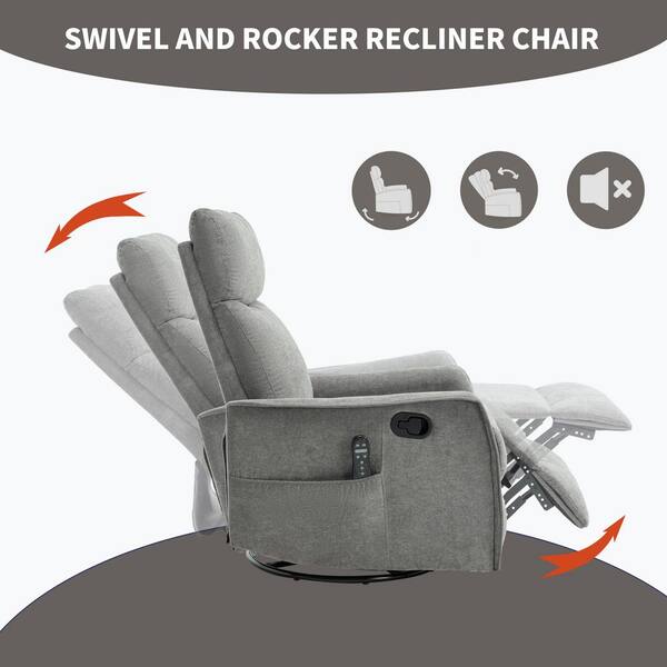 Massage Rocker Swivel Recliner Chair for Adults, Manual Massage Rocker Swivel Recliner Chair for Adults, Manual
