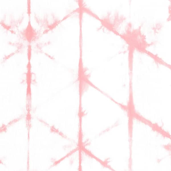 Unbranded Tie Dye Hexagon Lines Coral Peel and Stick Vinyl Wallpaper