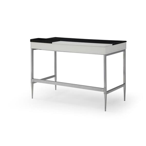 Loft Lyfe Drayden Black/Grey Desk 2 Storage Drawers 43.3L x 21.6W x 30H