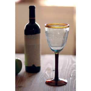 18 oz. Clear Hand Blown Recycled Glass Water Goblet (Set of 6)