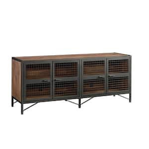 Boulevard Cafe 70 in. Vintage Oak Particle Board TV Stand Fits TVs Up to 70 in. with Storage Doors