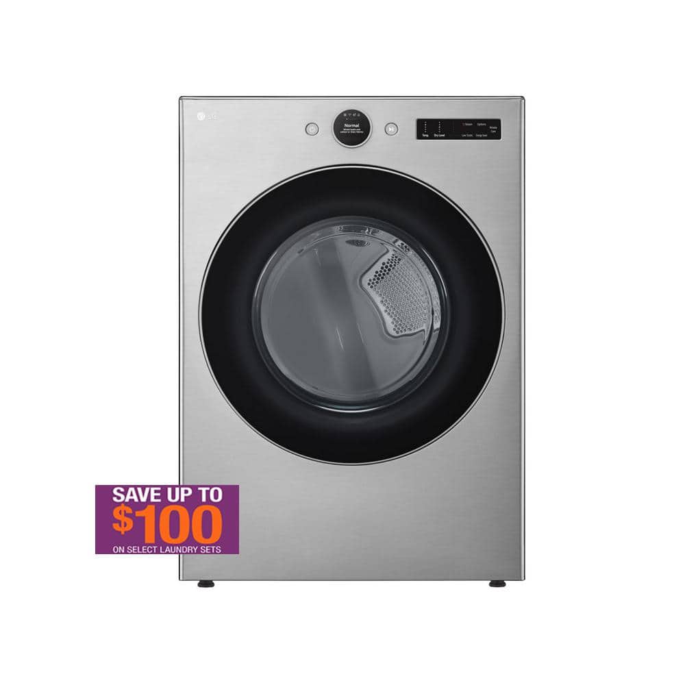 LG 7.4 cu. ft. Vented Stackable SMART Gas Dryer in Graphite Steel with TurboSteam and AI Sensor Dry Technology