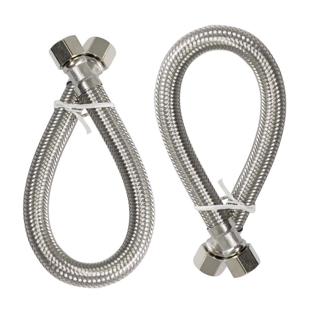 3/8 FIP COMP X 3/8 FIP COMP x 12 in. Braided Faucet Supply Connector (2-Pack) price history on PriceWatchPro