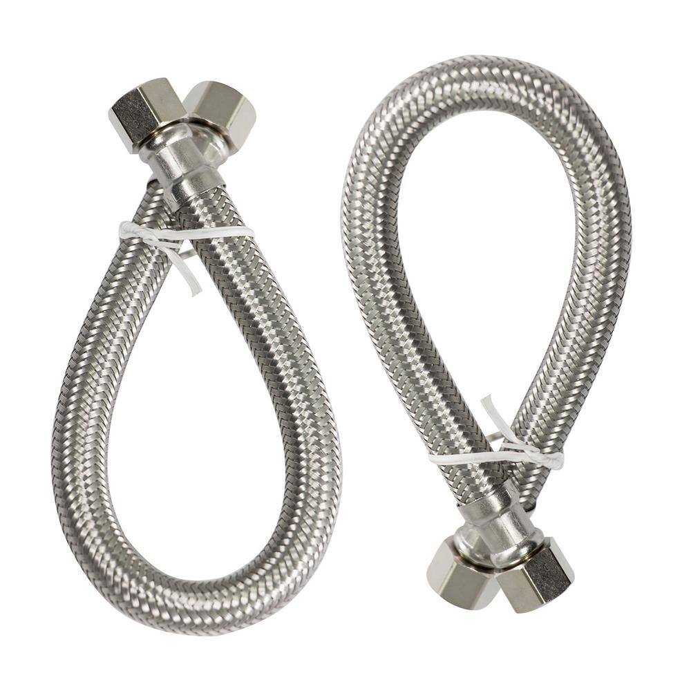 "3/8"" FIP x 3/8 Compression x 20"" Braided Faucet Supply Connector (2-Pack)" price history on PriceWatchPro